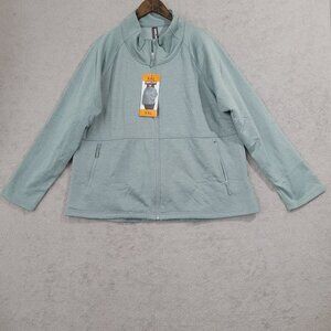 NEW Kirkland Signature Womens XXL Full-Zip Sweatshirt Jacket Sage Green